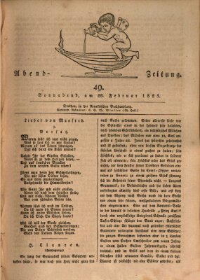 Abend-Zeitung Samstag 26. Februar 1825