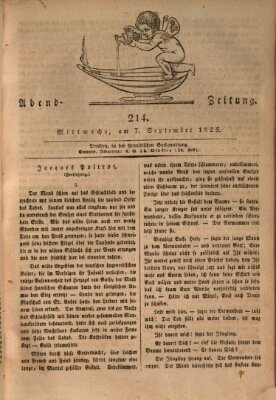 Abend-Zeitung Mittwoch 7. September 1825
