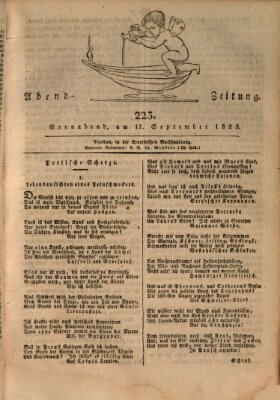 Abend-Zeitung Samstag 17. September 1825