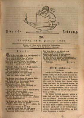 Abend-Zeitung Dienstag 24. Januar 1826