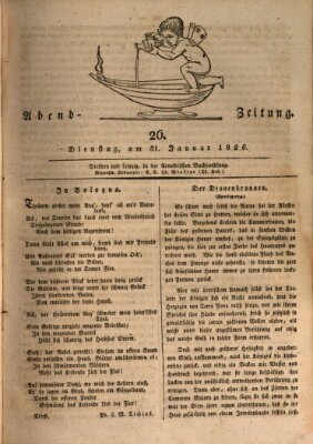 Abend-Zeitung Dienstag 31. Januar 1826