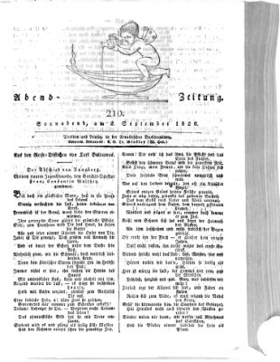 Abend-Zeitung Samstag 2. September 1826