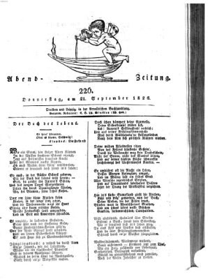 Abend-Zeitung Donnerstag 21. September 1826