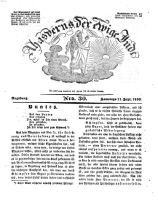 Ahasverus, der ewige Jude Samstag 11. September 1830