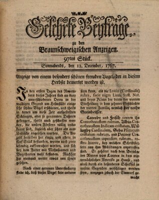 Braunschweigische Anzeigen Samstag 12. Dezember 1767