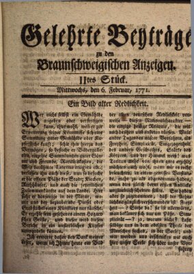 Braunschweigische Anzeigen Mittwoch 6. Februar 1771