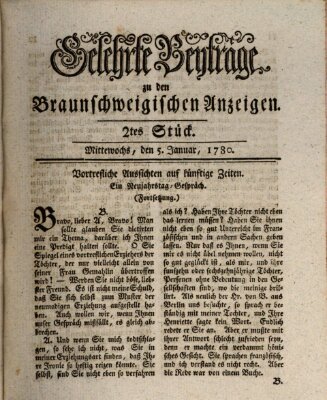 Braunschweigische Anzeigen Mittwoch 5. Januar 1780