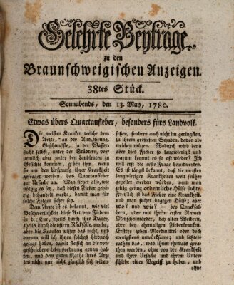 Braunschweigische Anzeigen Samstag 13. Mai 1780