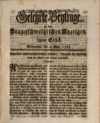 Braunschweigische Anzeigen Mittwoch 14. Mai 1783