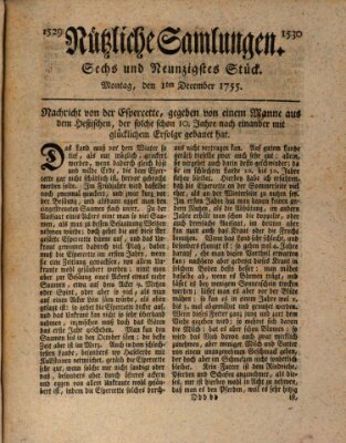 Nützliche Samlungen (Hannoversche Anzeigen) Montag 1. Dezember 1755
