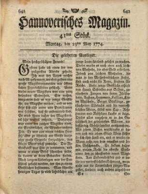 Hannoverisches Magazin (Hannoversche Anzeigen) Montag 23. Mai 1774