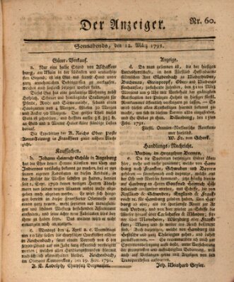 Der Anzeiger (Allgemeiner Anzeiger der Deutschen) Samstag 12. März 1791