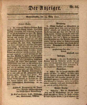 Der Anzeiger (Allgemeiner Anzeiger der Deutschen) Samstag 19. März 1791