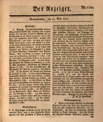 Der Anzeiger (Allgemeiner Anzeiger der Deutschen) Samstag 21. Mai 1791