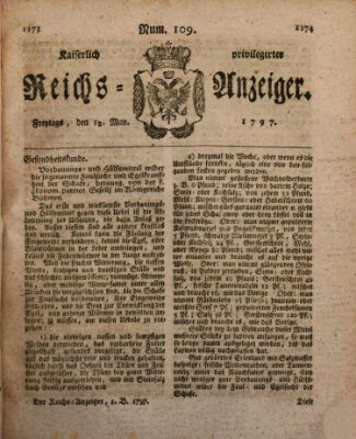 Kaiserlich privilegirter Reichs-Anzeiger (Allgemeiner Anzeiger der Deutschen) Freitag 12. Mai 1797