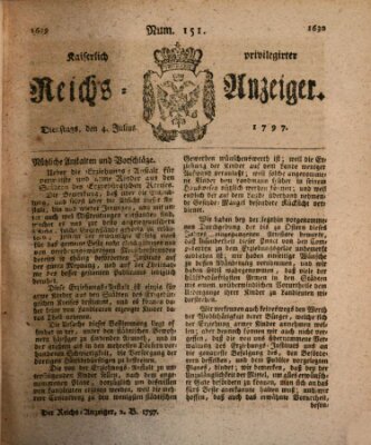 Kaiserlich privilegirter Reichs-Anzeiger (Allgemeiner Anzeiger der Deutschen) Dienstag 4. Juli 1797