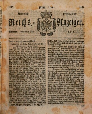 Kaiserlich privilegirter Reichs-Anzeiger (Allgemeiner Anzeiger der Deutschen) Montag 6. Mai 1799