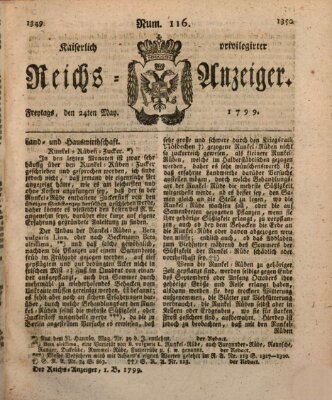 Kaiserlich privilegirter Reichs-Anzeiger (Allgemeiner Anzeiger der Deutschen) Freitag 24. Mai 1799