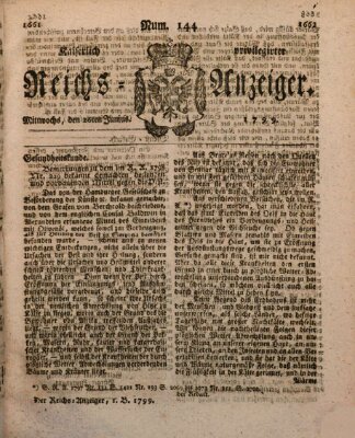 Kaiserlich privilegirter Reichs-Anzeiger (Allgemeiner Anzeiger der Deutschen) Mittwoch 26. Juni 1799
