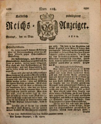 Kaiserlich privilegirter Reichs-Anzeiger (Allgemeiner Anzeiger der Deutschen) Montag 12. Mai 1800