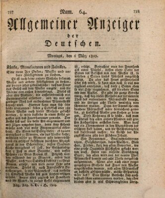 Allgemeiner Anzeiger der Deutschen Montag 6. März 1809