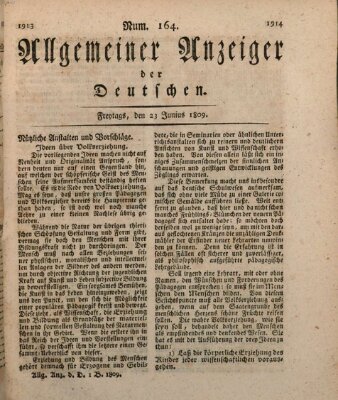 Allgemeiner Anzeiger der Deutschen Freitag 23. Juni 1809