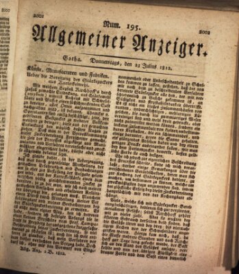 Allgemeiner Anzeiger der Deutschen Donnerstag 23. Juli 1812