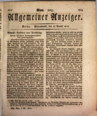 Allgemeiner Anzeiger der Deutschen Samstag 22. August 1812