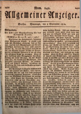 Allgemeiner Anzeiger der Deutschen Dienstag 8. September 1812