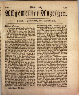Allgemeiner Anzeiger der Deutschen Samstag 3. Oktober 1812