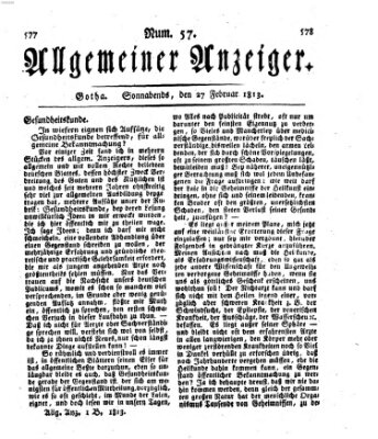 Allgemeiner Anzeiger der Deutschen Samstag 27. Februar 1813