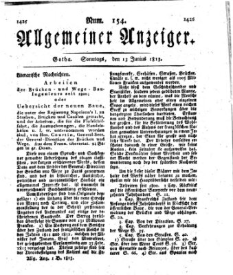 Allgemeiner Anzeiger der Deutschen Sonntag 13. Juni 1813