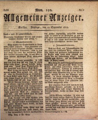 Allgemeiner Anzeiger der Deutschen Freitag 17. September 1813