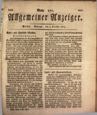 Allgemeiner Anzeiger der Deutschen Freitag 8. Oktober 1813