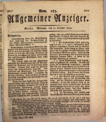 Allgemeiner Anzeiger der Deutschen Montag 25. Oktober 1813