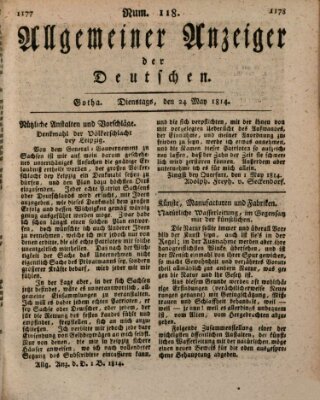 Allgemeiner Anzeiger der Deutschen Dienstag 24. Mai 1814
