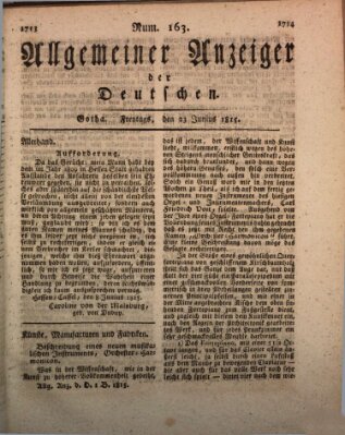 Allgemeiner Anzeiger der Deutschen Freitag 23. Juni 1815