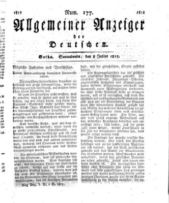 Allgemeiner Anzeiger der Deutschen Samstag 8. Juli 1815