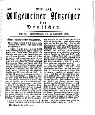 Allgemeiner Anzeiger der Deutschen Donnerstag 30. November 1815