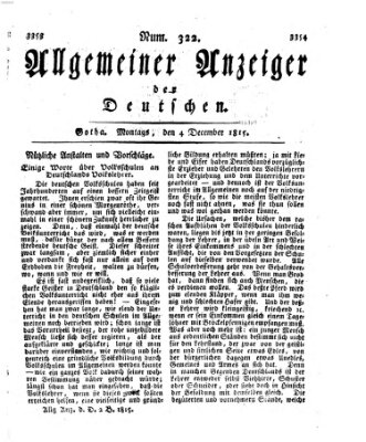 Allgemeiner Anzeiger der Deutschen Montag 4. Dezember 1815