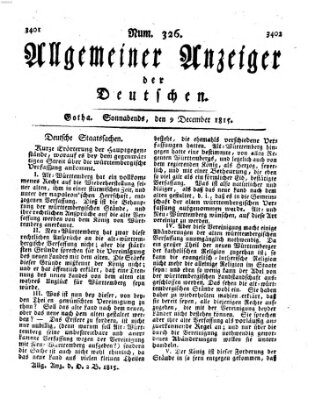 Allgemeiner Anzeiger der Deutschen Samstag 9. Dezember 1815
