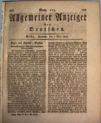 Allgemeiner Anzeiger der Deutschen Freitag 9. Mai 1817