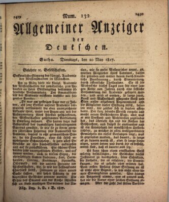 Allgemeiner Anzeiger der Deutschen Dienstag 20. Mai 1817