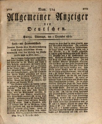Allgemeiner Anzeiger der Deutschen Dienstag 2. Dezember 1817