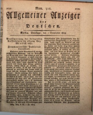 Allgemeiner Anzeiger der Deutschen Dienstag 1. Dezember 1818