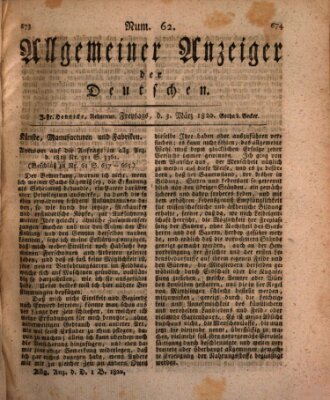 Allgemeiner Anzeiger der Deutschen Freitag 3. März 1820