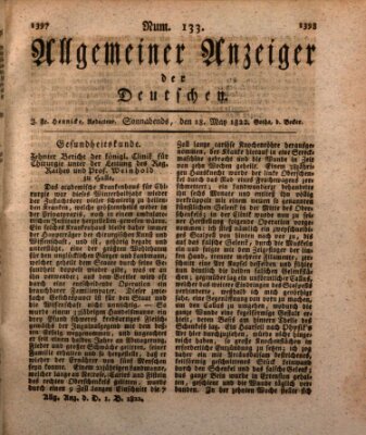Allgemeiner Anzeiger der Deutschen Samstag 18. Mai 1822