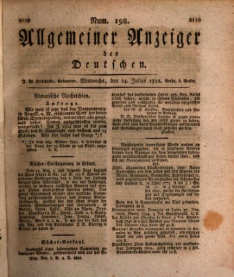 Allgemeiner Anzeiger der Deutschen Mittwoch 24. Juli 1822