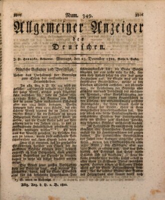 Allgemeiner Anzeiger der Deutschen Montag 23. Dezember 1822