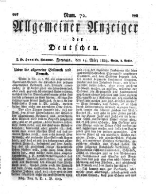 Allgemeiner Anzeiger der Deutschen Freitag 14. März 1823